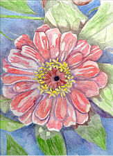 Watercolor painting of a flower in my sister's garden